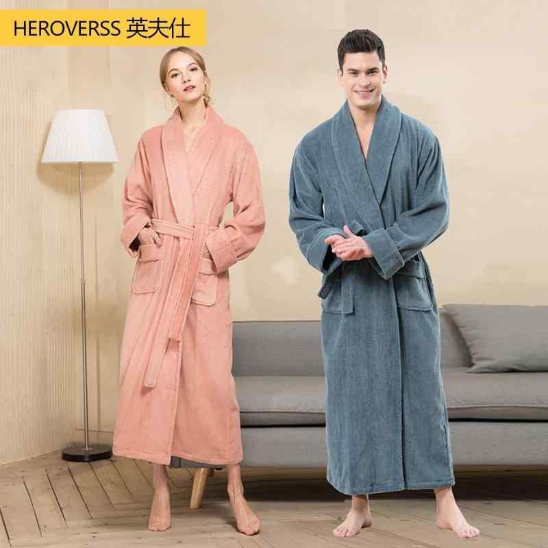 バスローブ ナイトウェア 吸水性 厚手 ネグリジェ ルーム ガウン ロング マント ホテル 衣料品 メンズ レディース兼 ユニセックス 秋冬