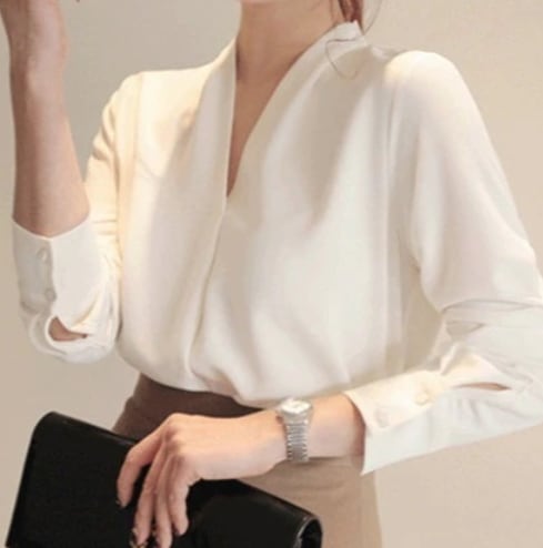 韓国ファッション新しい白いシャツ緩いプロの服 女性