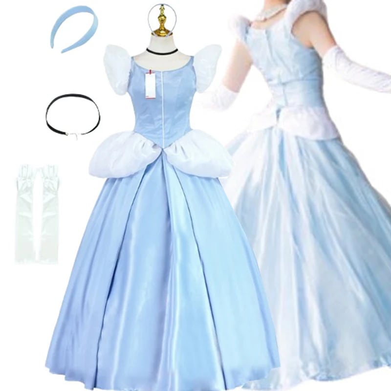ディズニー シンデレラ ドレス Cinderella コスプレ 衣装 ロングドレス プリンセス シンデレラドレス ステージ服 コスチューム クリスマス ハロウィン イベント 仮装 服 文学際