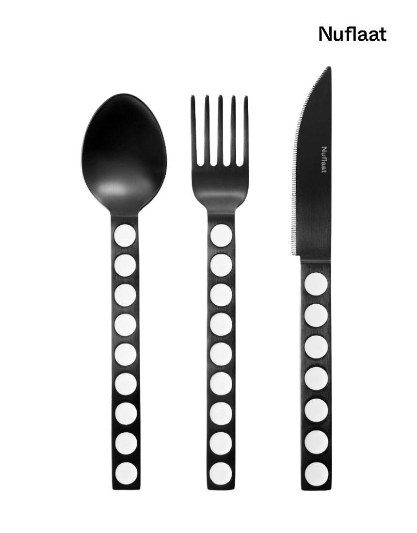 韓国限定 韓国人気 SNS 流行 トレンド キッチン 食器 カトラリー インテリア プレゼント 小物 Dot Dinner Set Black