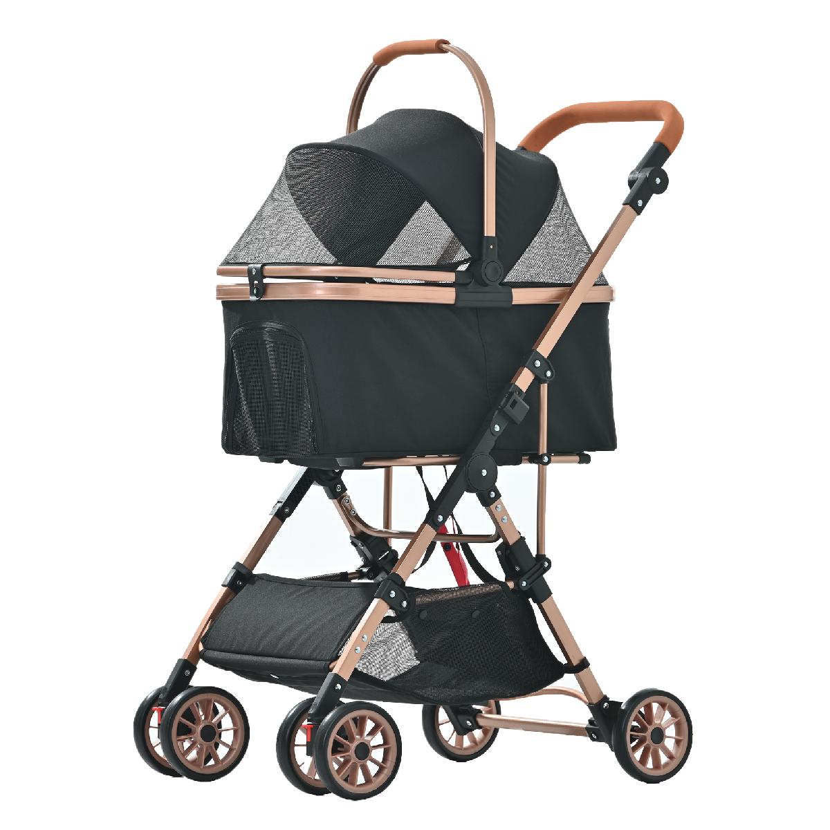 ペットカートアルミ製 分離式 取り外し可能 折りたたみ 多頭 中型犬 小型犬 猫 2way 軽量