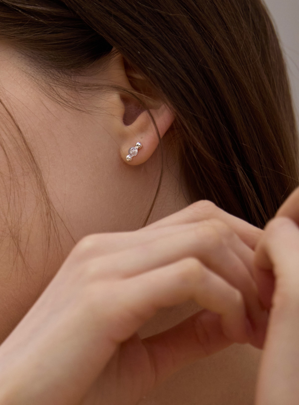 【メガ割 最大30％OFF】【925シルバー】可愛い 泡モチーフラインイヤリング