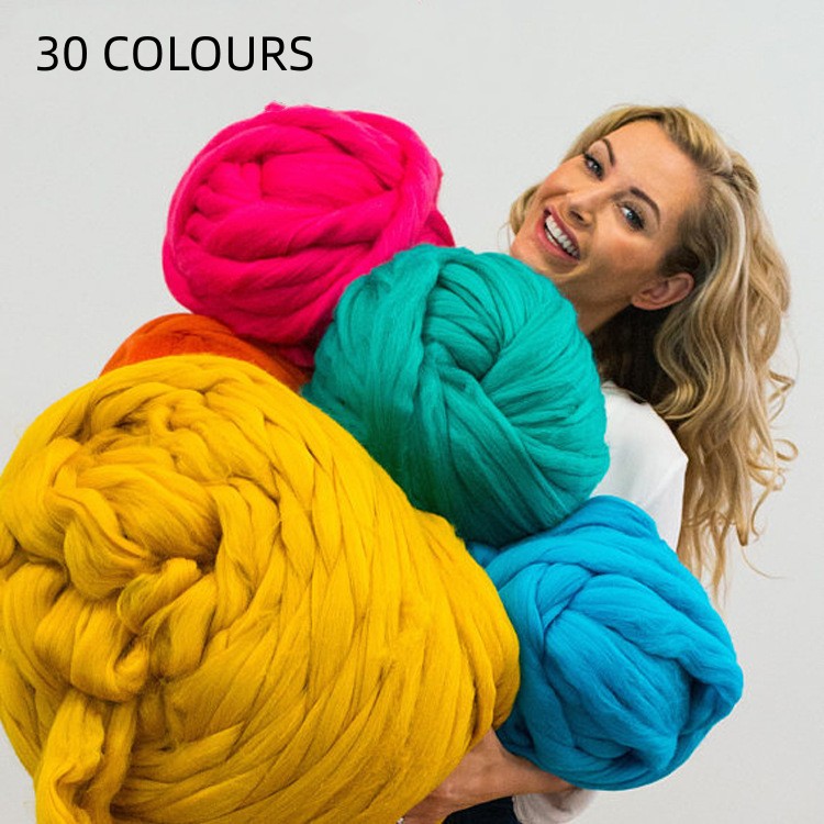チャンキーニット 5000G 幅8CM 毛糸 DIY INS おしゃれ アクリル ヤーン ニットヤーン ウール チャンキーヤーン ブランケット 超極太毛糸 手芸 編み物 太い 極太