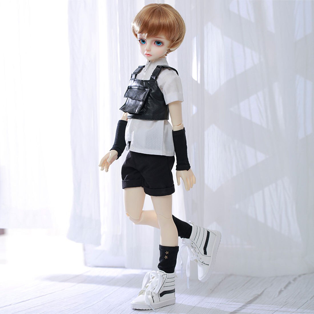 1/4 bjd人形bory男性化粧人形とディープスカイ-ブルーアイズとフルの服子供教育おもちゃギフト-ピンクスキン 14,595円