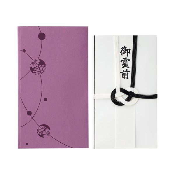 （まとめ） モーノクラフト 多当折 黒白7本ハスなし 短冊・簡易ふくさ付 SMC-202F 1枚 (×30セット)