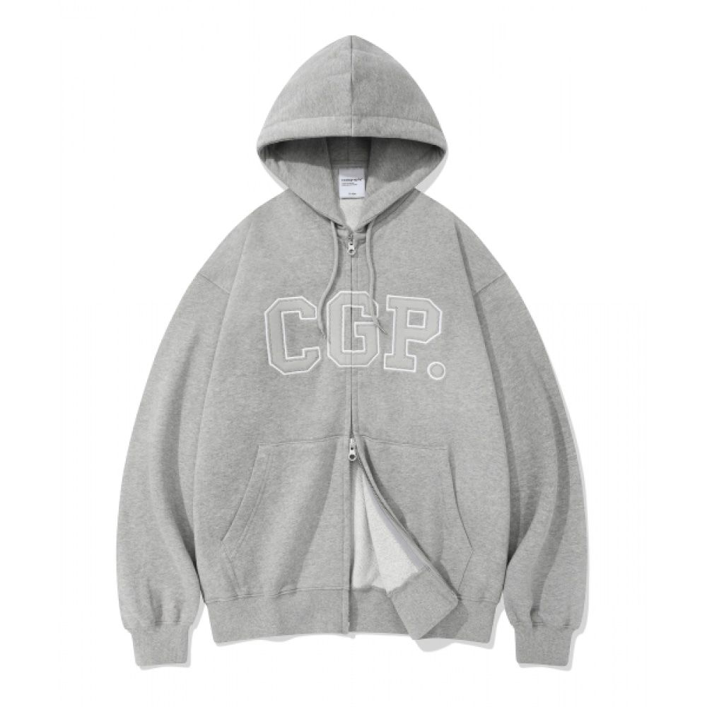 CGP アーチロゴフーディージップアップ_ダークグレー
