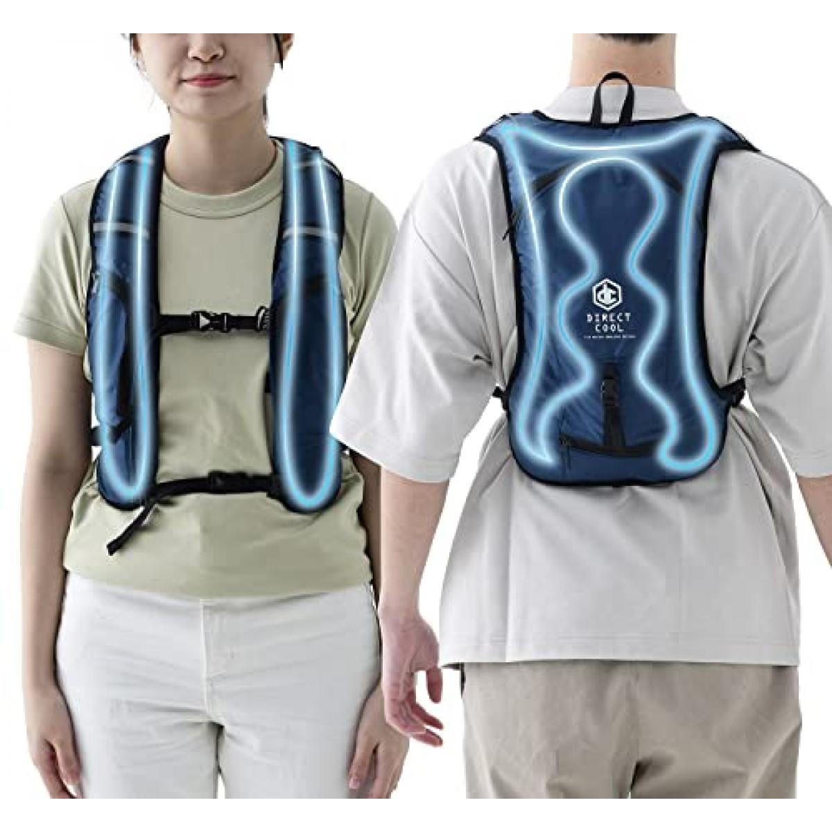 【在庫有・即納】DIRECTCOOL バッテリー付 水冷服 ネイビー DC-B01S(N) 熱中症 対策 暑さ対策 猛暑 酷暑 涼しい 冷感 水冷式ウェア
