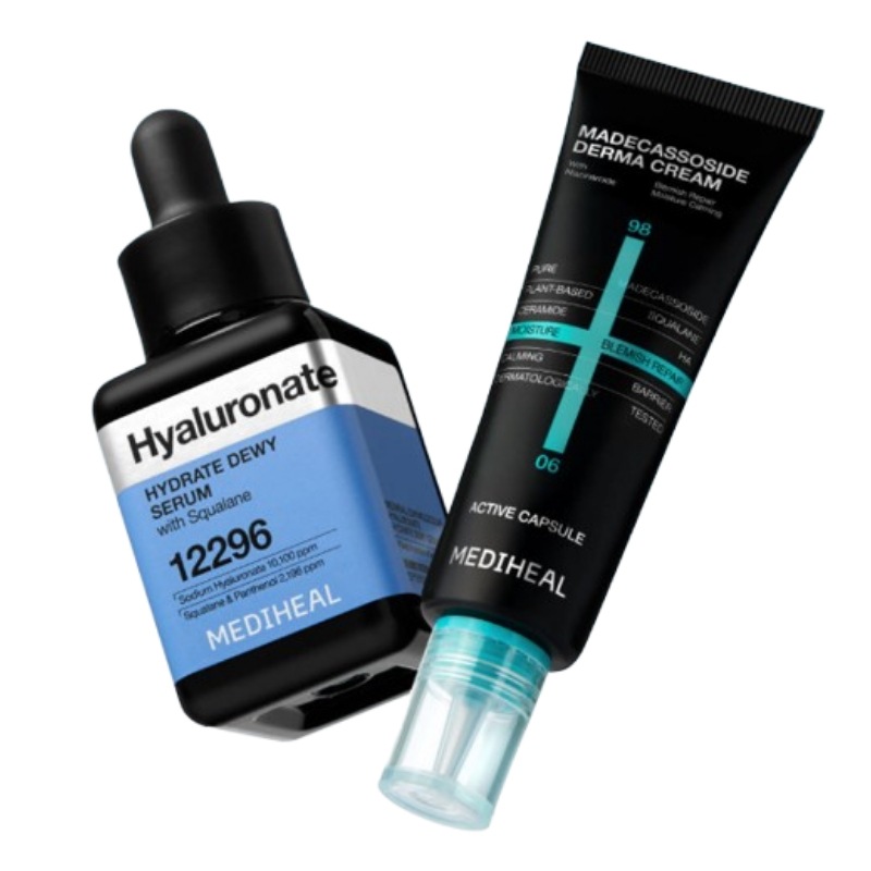 [痕跡ケア 2種] セラム 40ml（ヒアルロン酸）＋デーマクリーム（マデカソサイド）