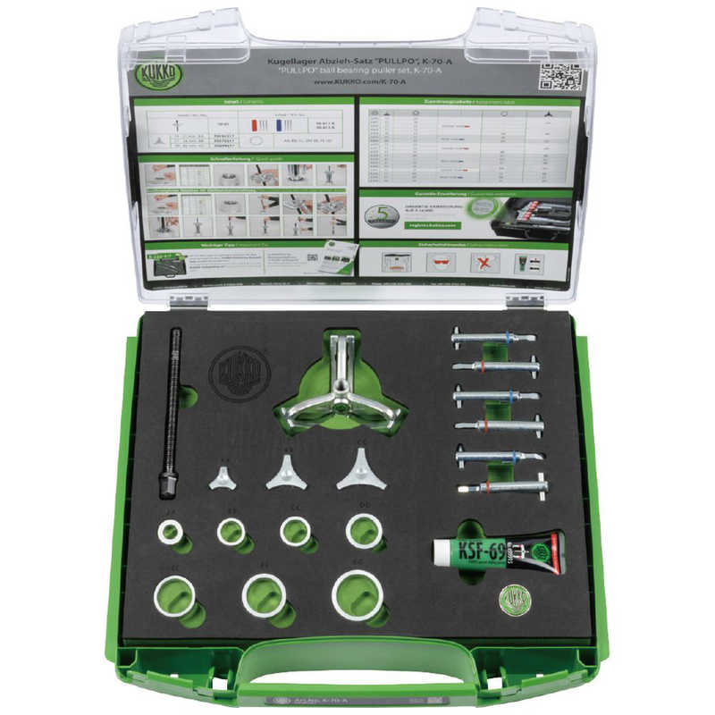 KUKKO　PULLPO ボールベアリングプーラーセット　K-70-A