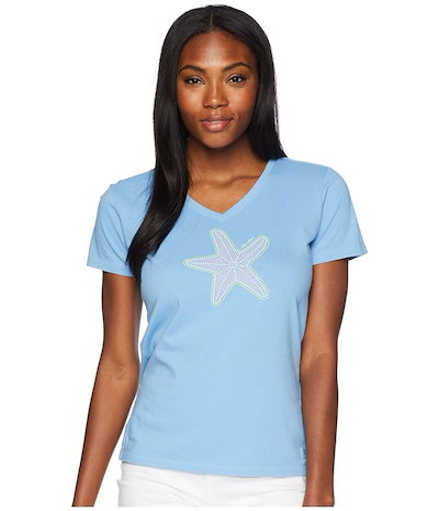 ライフイズグッド レディース シャツ トップス Mosaic Star Crusher Vee Tee ライフイズグッド レディース シャツ トップス Mosaic Star Crusher Vee Tee