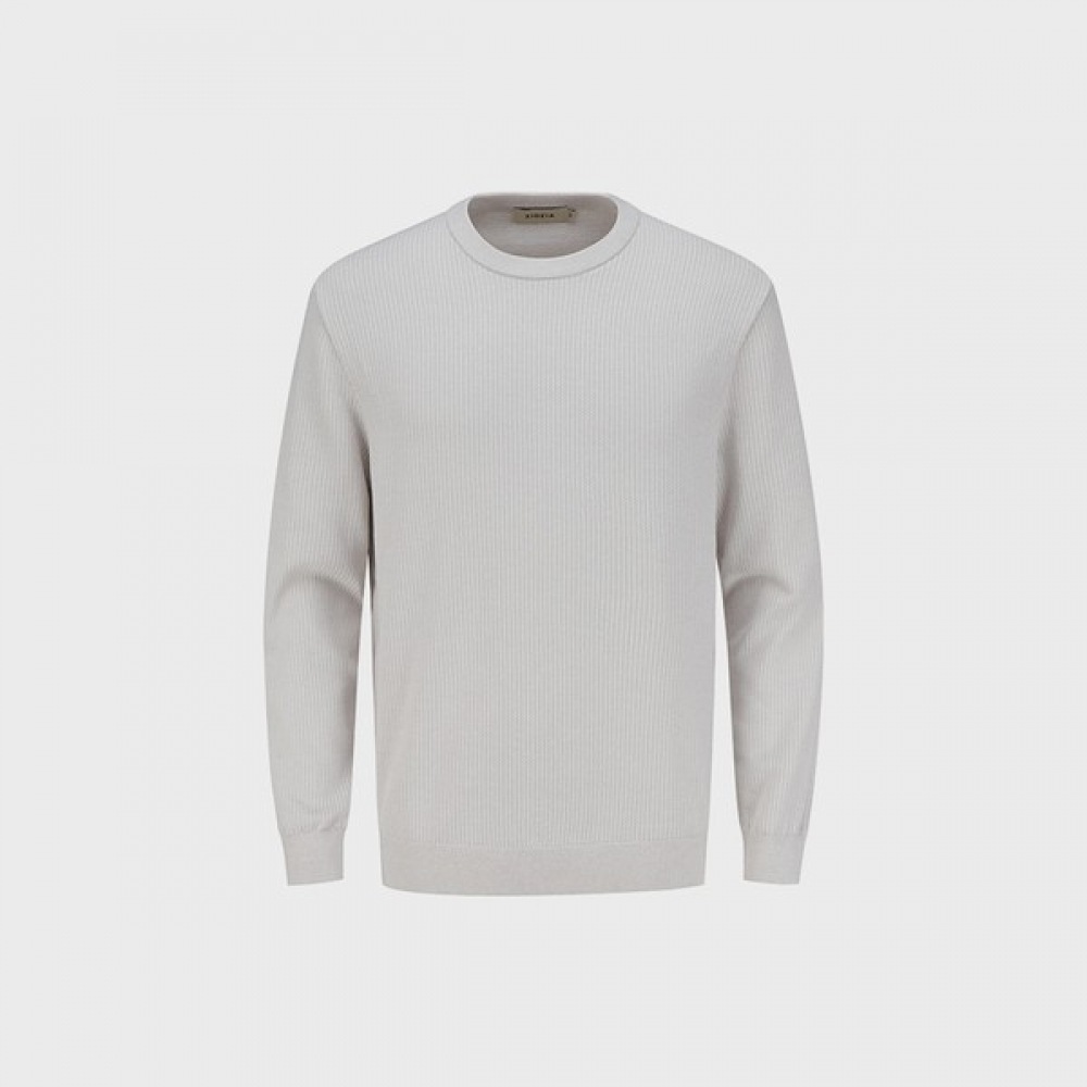 [ジョージア] メンズ) ウォッシャブルロングスリーブニット_AEF1ER1102LGR