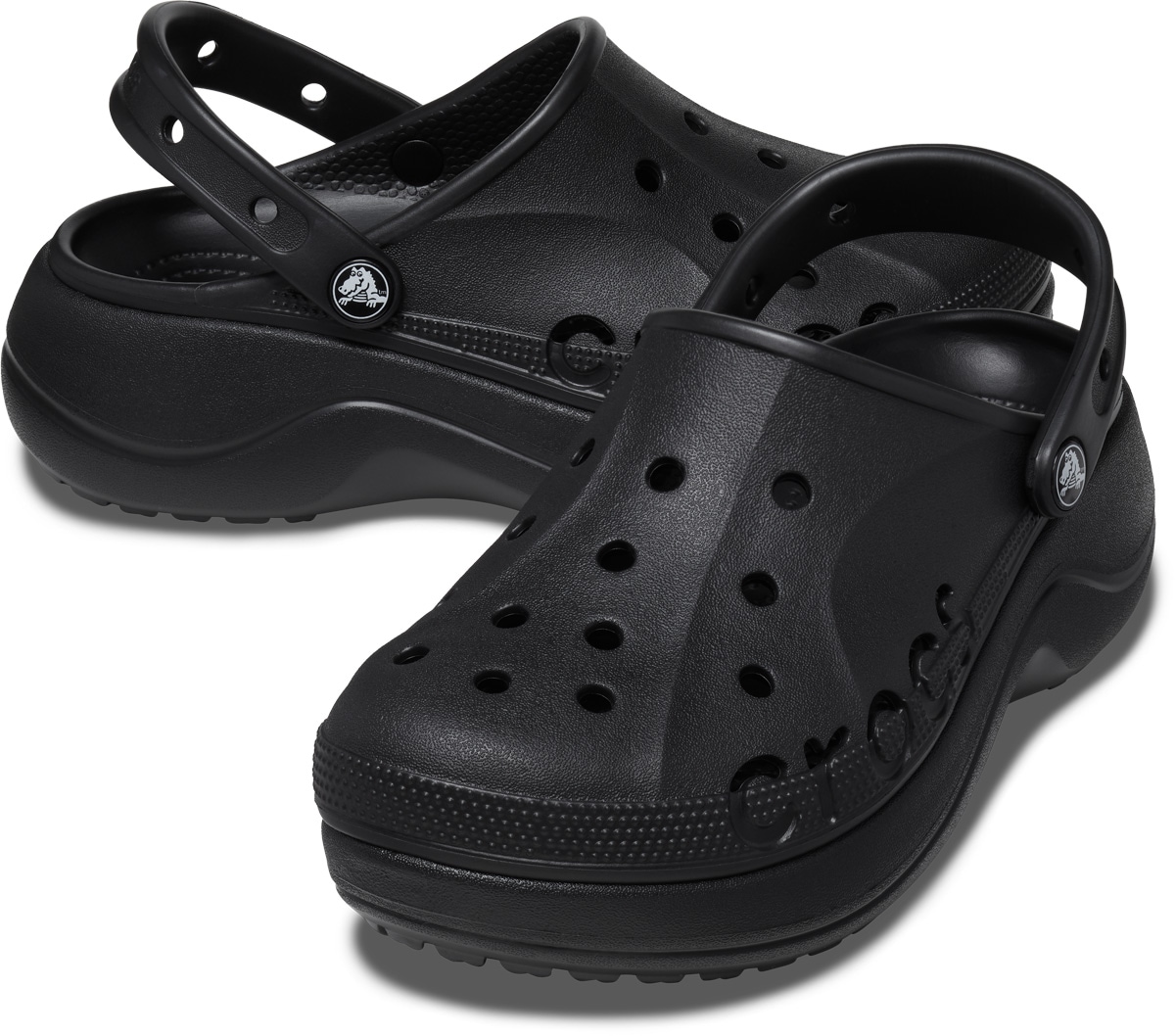 CROCS 208186-001-W8 レディース バヤ プラットフォーム クロッグ（ブラック・サイズ：W8(24.0cm)） 208186001W8
