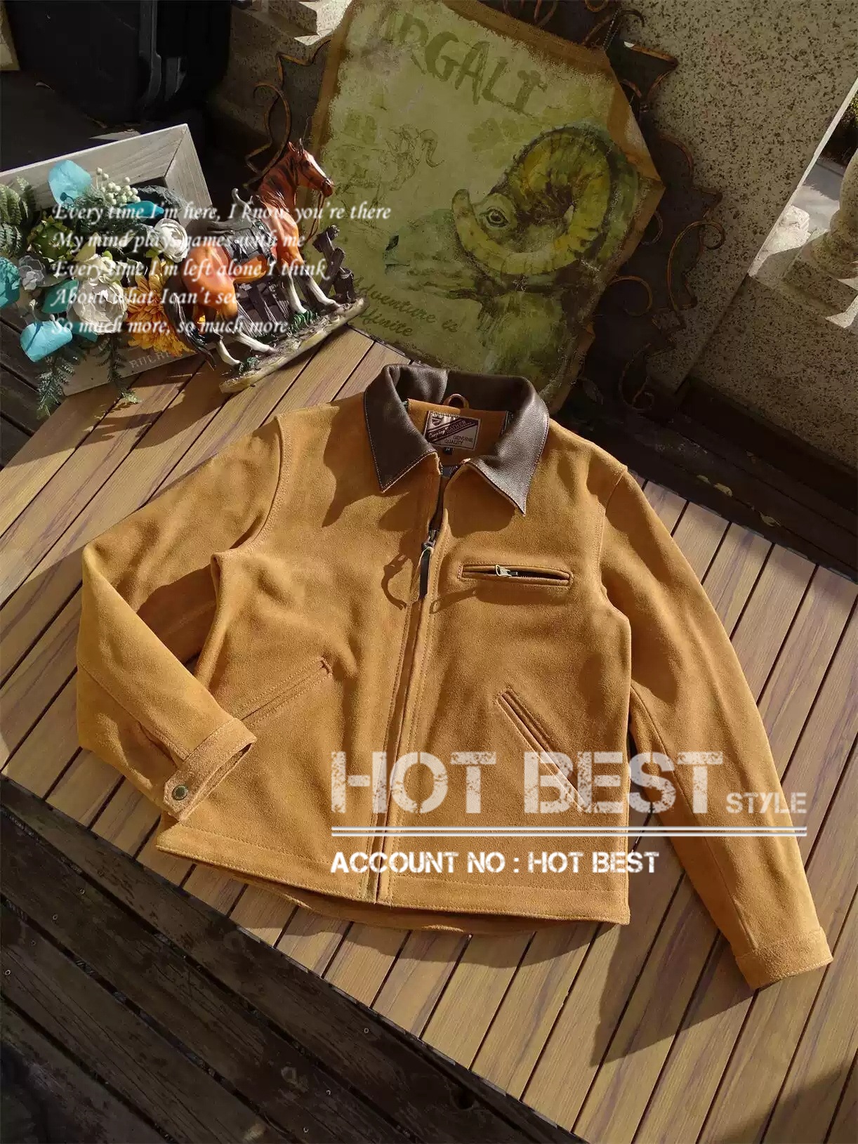 1.2mm カウスエード 1930s トラッカースタイル シングルライダース ギフト メンズ 革ジャン レザージャケット 牛革