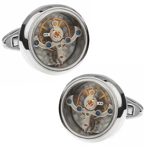 カフスボタン カフス スチームパンク 時計 ムーブメント コグ カフリンクス メンズアクセサリー 5,545円