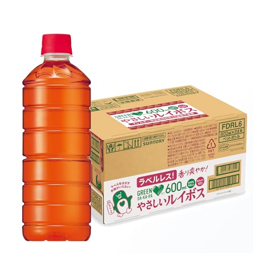 サントリー やさしいルイボス お茶 ノンカフェイン ラベルレス 600ml×24本