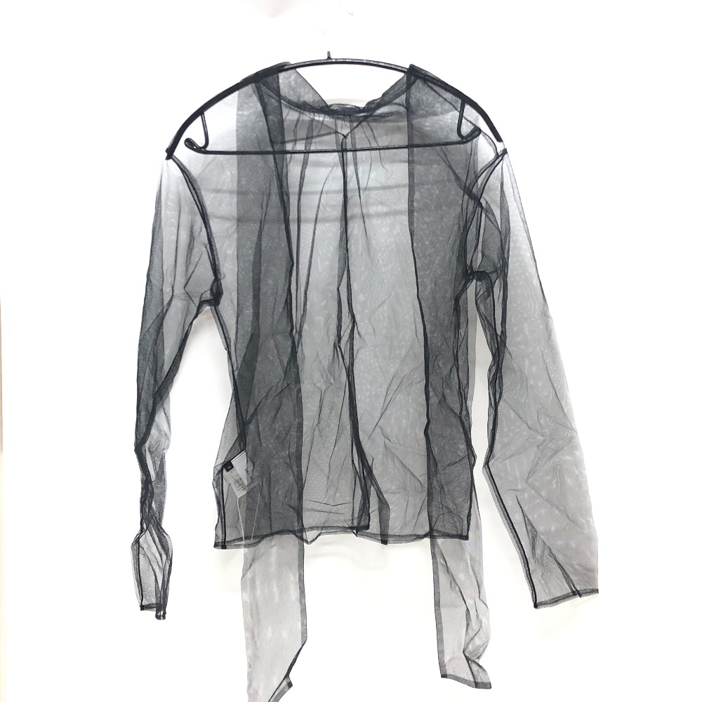 LE CIEL BLEU ルシェルブルー ブラウス 21S63202 ボウタイ チュール プラウス 長袖 ナイロン ブラック