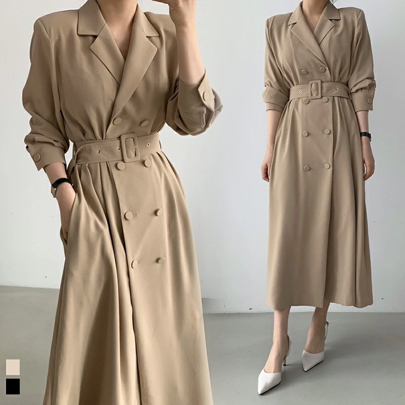 長袖 トレンチコート レディース ロング 春 無地 おしゃれ 春秋 アウター スプリングコート 羽織り 薄手 就活 ビジネス 定番 上品 おしゃれ 人気 無地