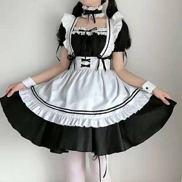 返品交換不可】 R17 メイド服 6点セット Lサイズ コスプレ キュート