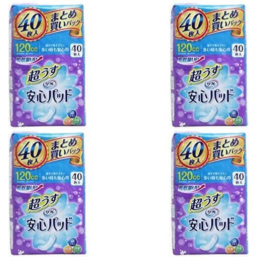 リフレ 【まとめ買い】リフレ 安心パッド まとめ買いパック 120cc 40枚入【×4個】 ホワイト