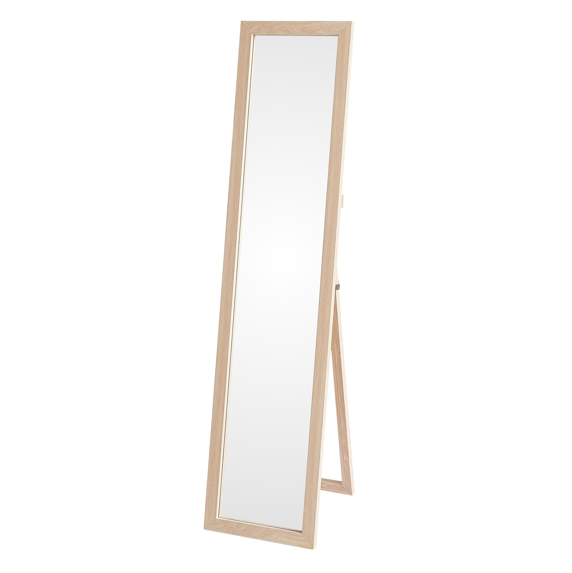 VECELO 姿見 全身鏡 スタンドミラー 117*27cm オーク 全身ミラー すがた鏡 折りたたみ 立て掛け 木製フレーム 飛散防止加工 シンプル 4,859円