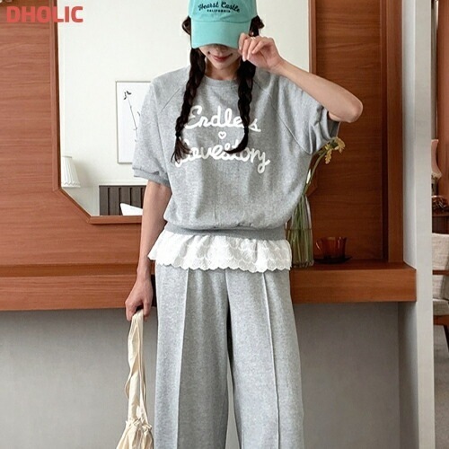 ウエストゴムパフスリーブレイヤード風セットアップ