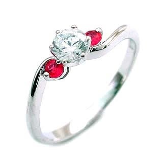 CanCam掲載( 婚約指輪 ) ダイヤモンド エンゲージリング( 7月誕生石 ) ルビー楽ギフ_包装
