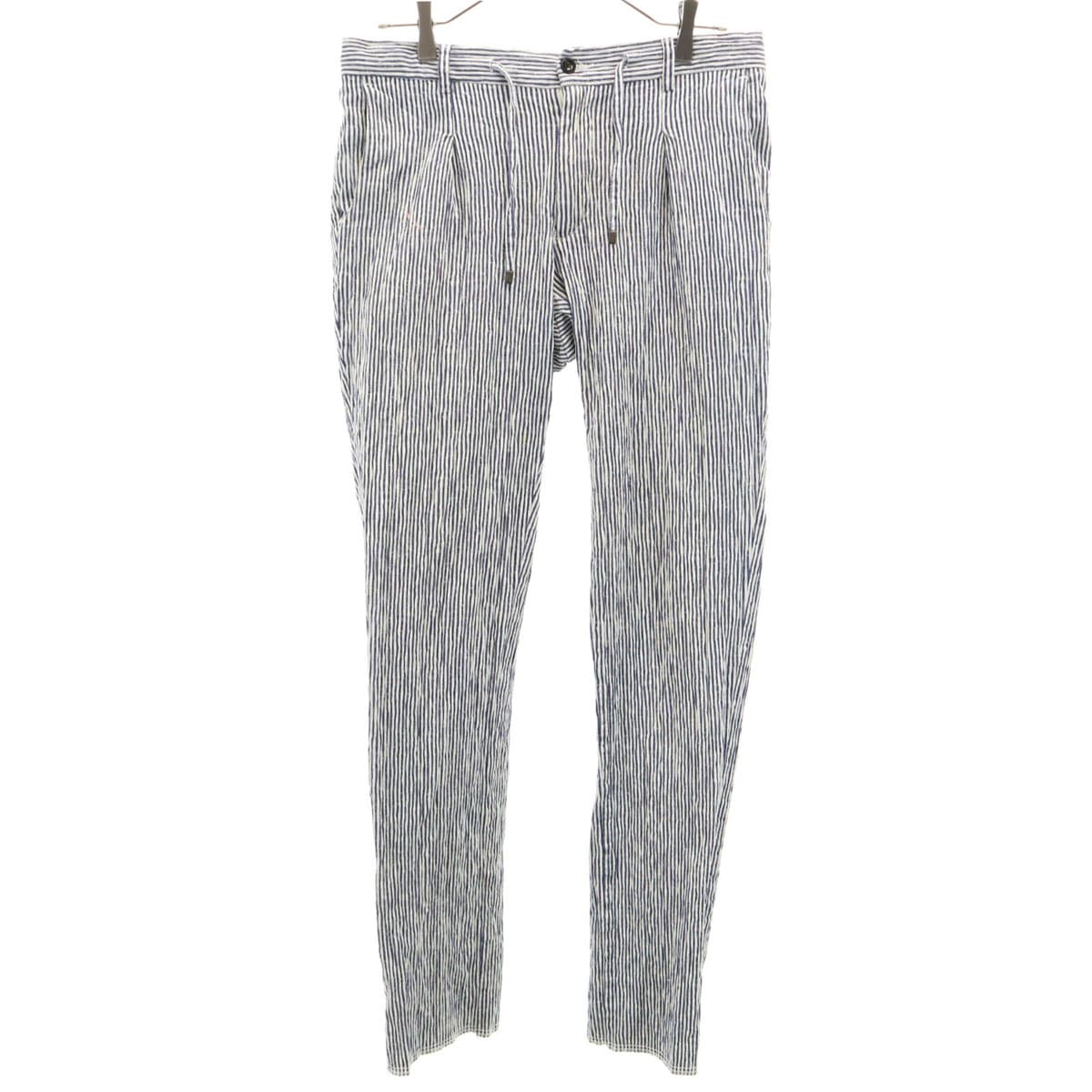 イタリア製 パンツ S ホワイト系 メンズ 古着