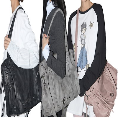 Qoo10] NASTY FANCY CLUB Belted washed leathe : バッグ・雑貨