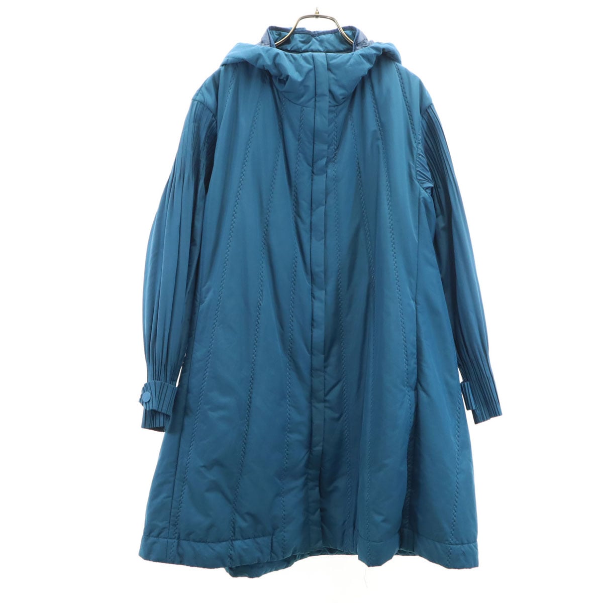 PLEATS PLEASE ISSEY MIYAKE. プリーツプリーズイッセイミヤケ 日本製 中綿コート ブルー系 レディース 古着