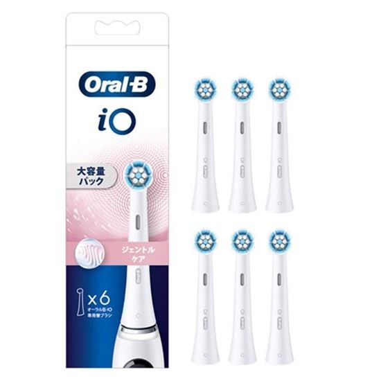 電動歯ブラシ用替えブラシ iOシリーズ専用 BRAUN オーラルB iO ジェントルケア ホワイト 6本入 IORBSW-6EL