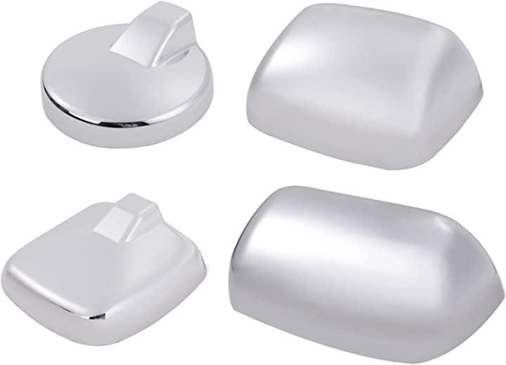 メッキ ミラー カバー 4点 左右セット 4t 標準 ワイド 日野 レンジャープロ エアループレンジャー 汎用 社外品(4点セット)