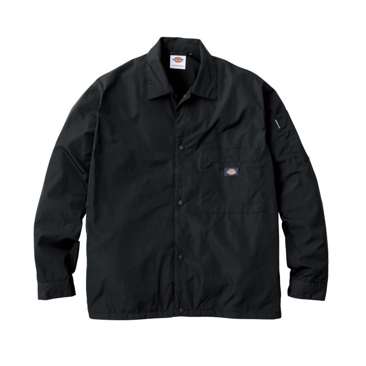 コーコス Dickies ディッキーズ コーチジャケット D-7510 L ブラック ジャケット 撥水 冬用 防寒着 トップス 上着 作業服