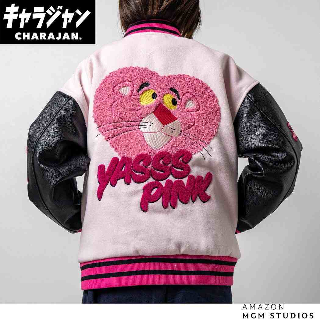 ピンクパンサー アウター スタジャン ブラックピンクパンサー キャラクター グッズ