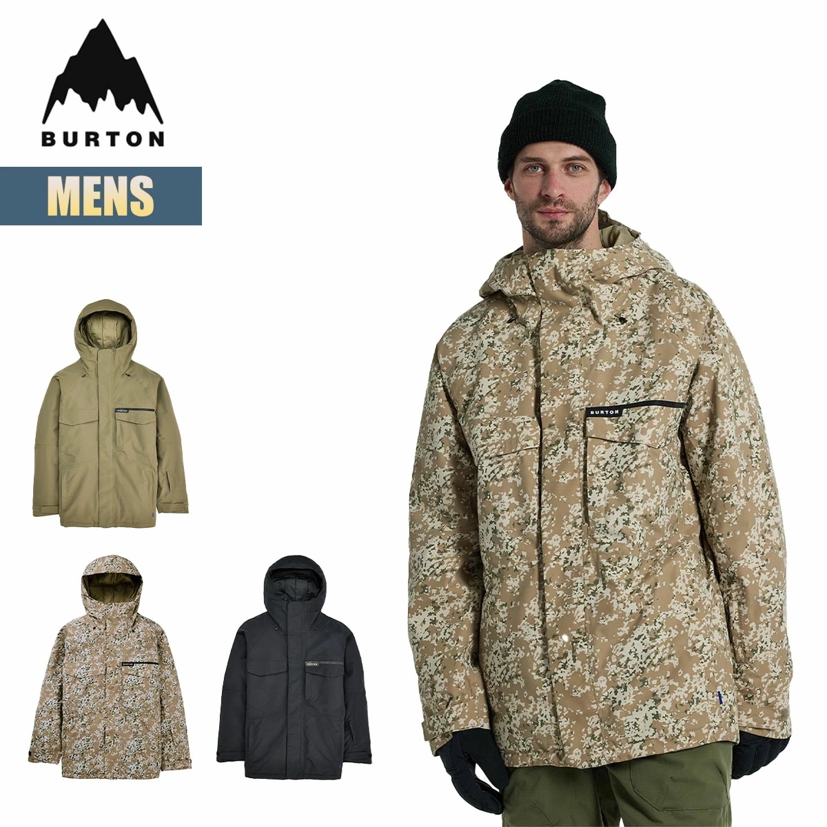 スノーボードウェア メンズ 24-25 コバート 2.0 2レイヤー ジャケット W25JP-238271 Mens Covert 2.0 2L Jacket ヘルメット対応フード