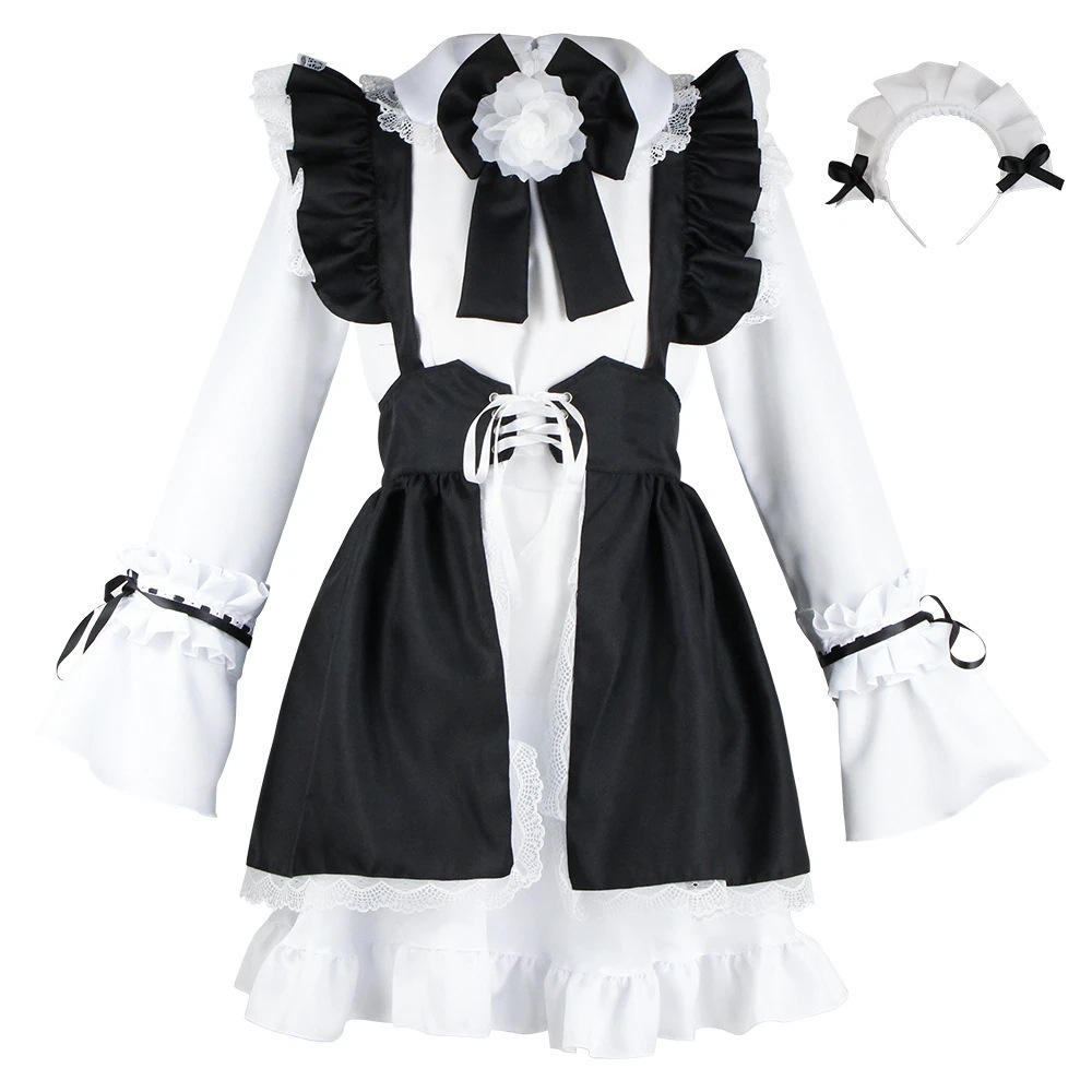 【迅速な出荷】偽娘服装男子反串ロリータ服コスプレ日常メイド服セットかわいいワンピース