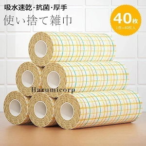 カウンタークロス 丈夫キッチンタオルロール 洗って使えるキッチンペーパータオル抗菌 綿ふきん使い捨て雑巾不織布 業務用 台ふきんディッシュクロ 吸水速乾 家庭用 食器洗い キッチンクロスぞうき