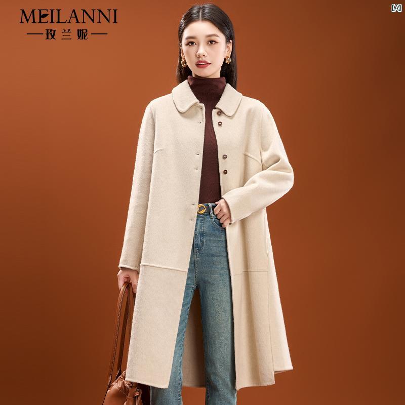 レディース レディース ファッション 上品　オシャレ　綺麗 ハイエンド ウール コート 晩秋冬 ウェア カレッジ ロング
