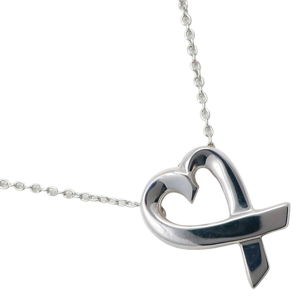 ラビングハート パロマ・ピカソ ネックレス シルバー925 約2.4g レディース 中古品 A-ランク