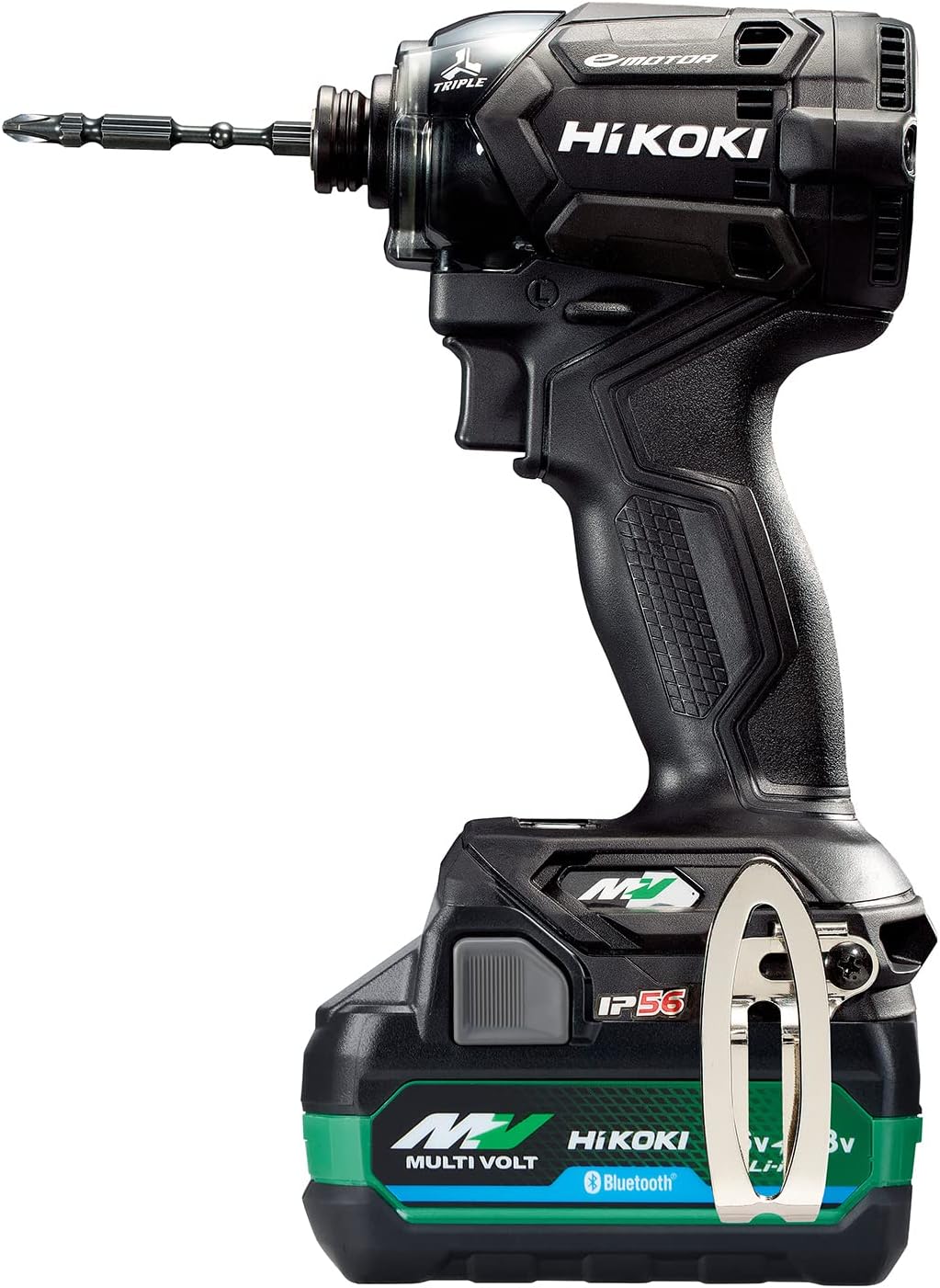 HiKOKI 36V インパクトドライバー WH36DC ストロングブラック Bluetooth付バッテリー2個・充電器・ケース・力こぶビット付き WH36DC【正規品】