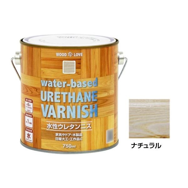 ニッペホームペイント WOODLOVE 水性ウレタンニス ナチュラル 750ml