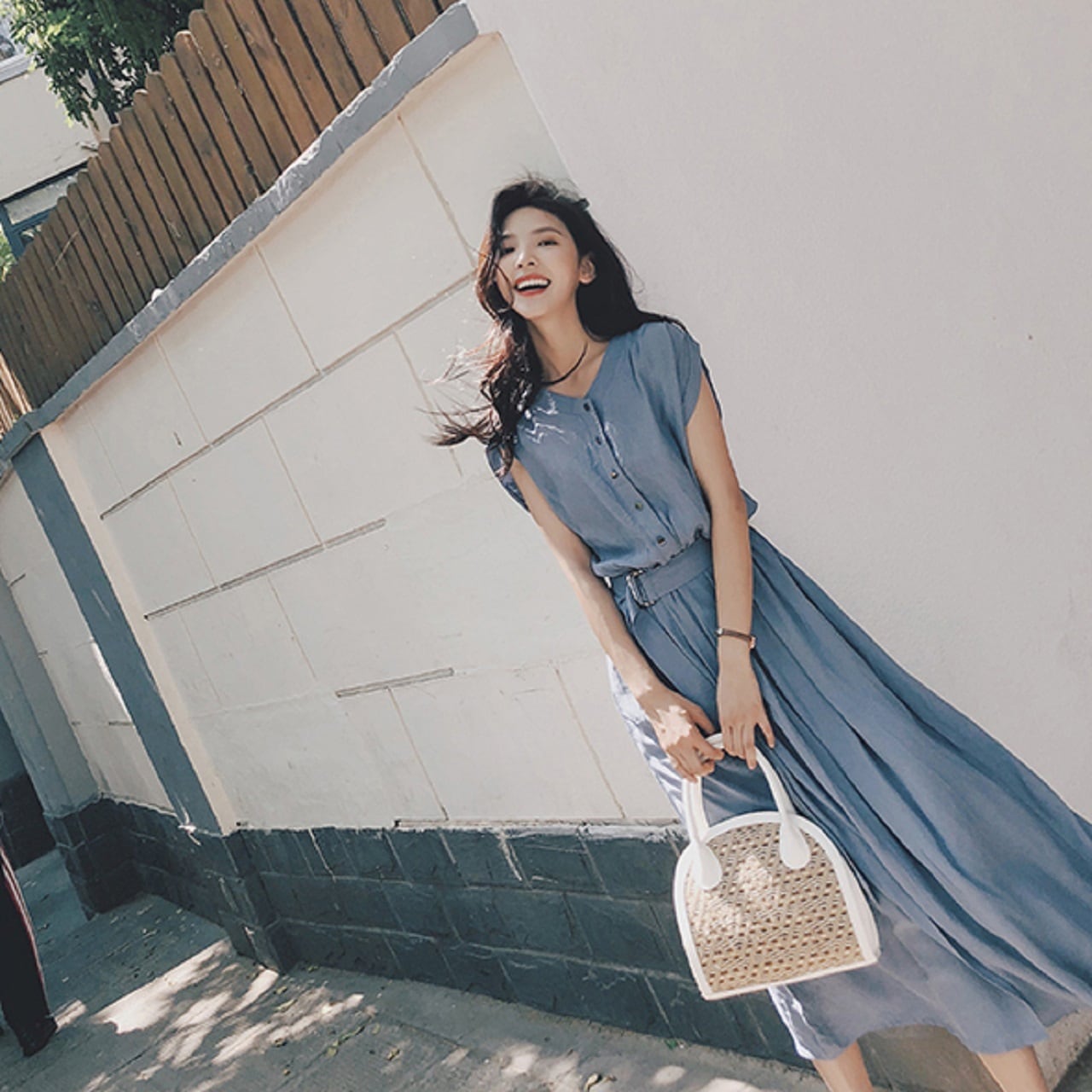 春 夏 レディースワンピース フレンチスリーブ 半袖 ロング丈 フレアスカート エレガント 大人女性