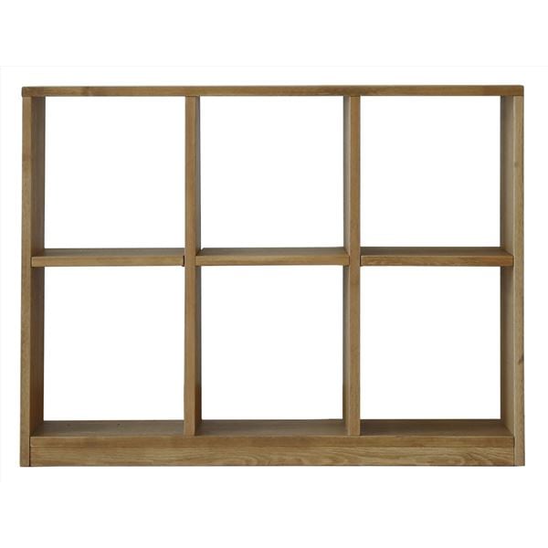 シェルフ 収納ラック [2x3段] ナチュラル 木製 パイン材 スリム 収納家具 オープンラック ローゼル