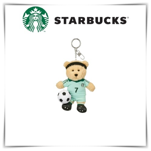 STARBUCKS キーホルダー ベアリスタ サッカー キーリング