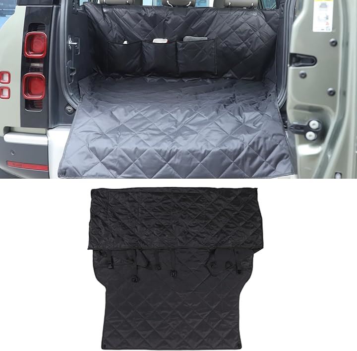 ランドローバー ディフェンダー 110 2020年～現行専用 トランクマット ドライブシート ペットシート ペット用 犬 マットカバー ラゲッジマット カー用品 滑り止め(ブラック)