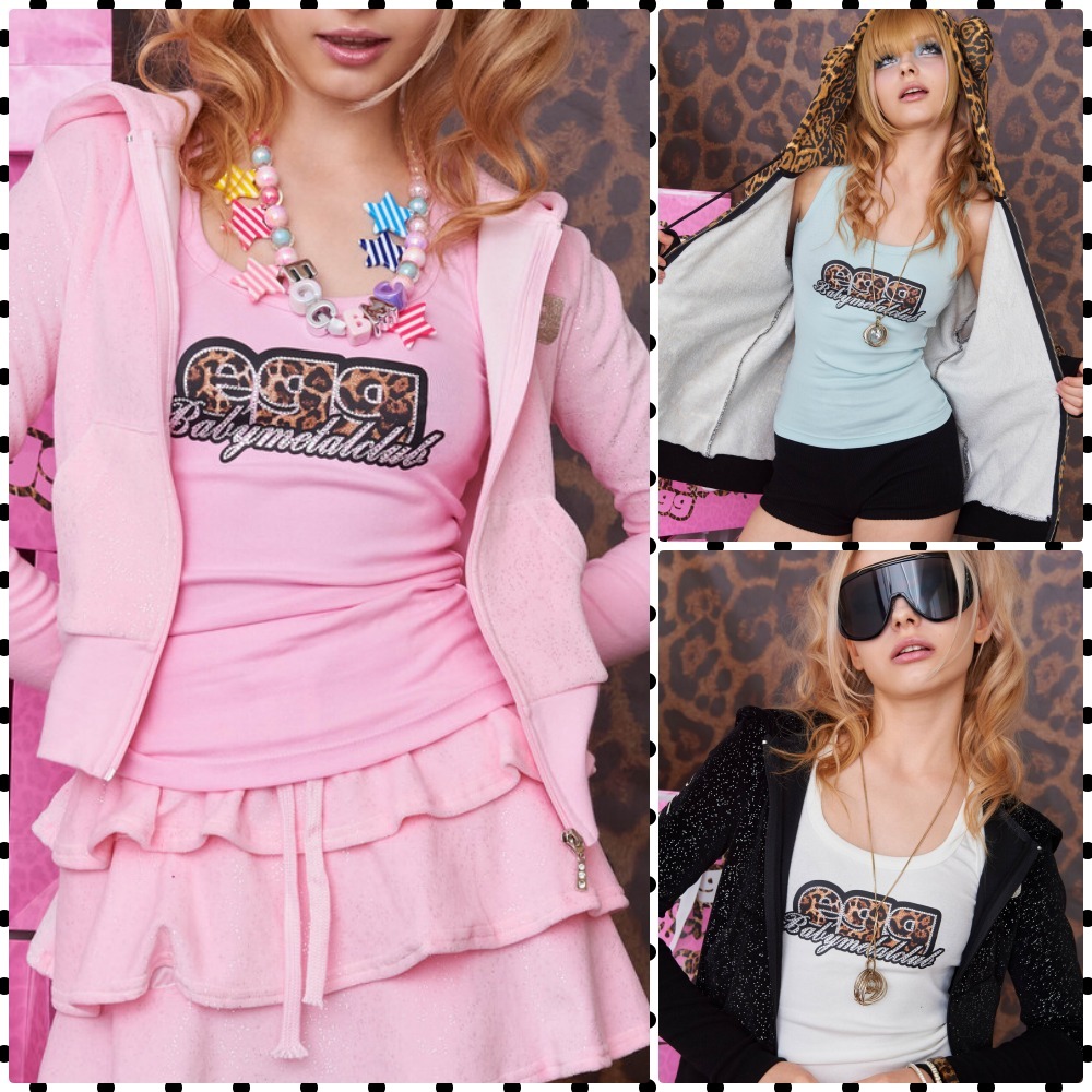 【babymetalclub x EGG】Rhinestone Sleeveless Top