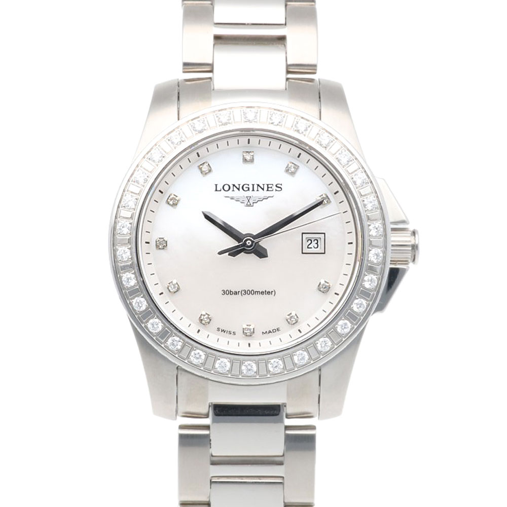 ロンジン コンクエスト 腕時計 ステンレススチール L3.258.0 クオーツ 1年保証 LONGINES 中古