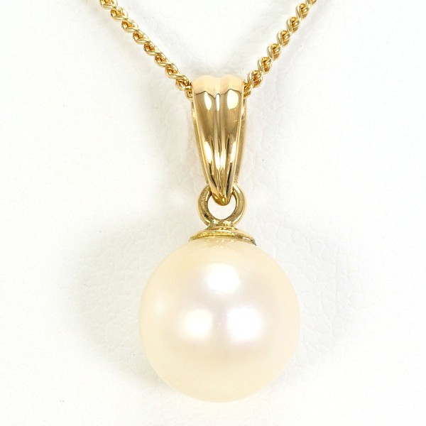 K18 18金 YG イエローゴールド ネックレス パール(真珠) ジュエリー 中古