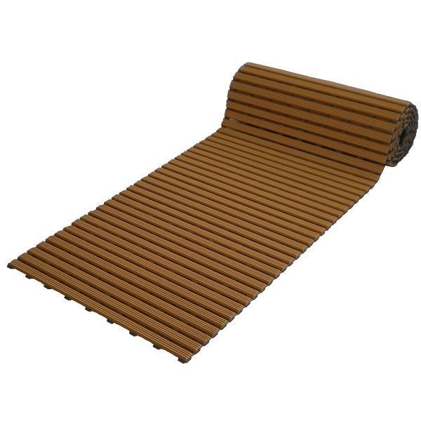 水廻りフロアー サワーロール MZSL-60 3m巻 色 ブラウン サイズ 厚17mm巾600mm長3m／枚 日本製 防炎