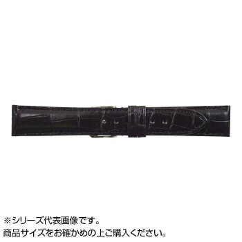 MIMOSA（ミモザ） 時計バンド クロコマット 18mm ブラック （美錠:銀） WRM-A18