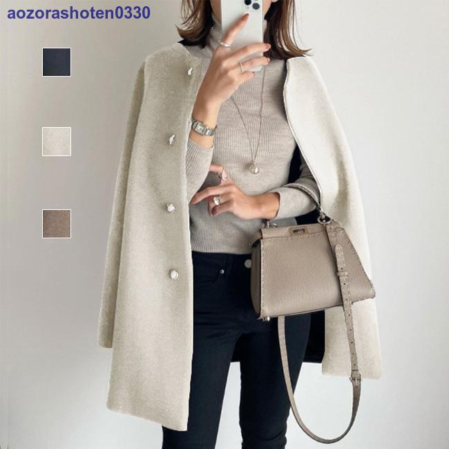 コート ロングコート ノーカラー ジャケットコート ピーコート Pコート レディース アウター テーラードジャケット